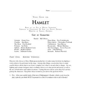 Preview of HAMLET Video Guide