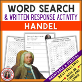 HANDEL Music Word Search and Biography Research Activity W
