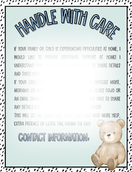 Preview of HANDLE WITH CARE CANVA EDITABLE