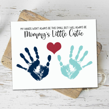 Mother daughter hot sale handprint art