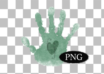 green hand print clip art