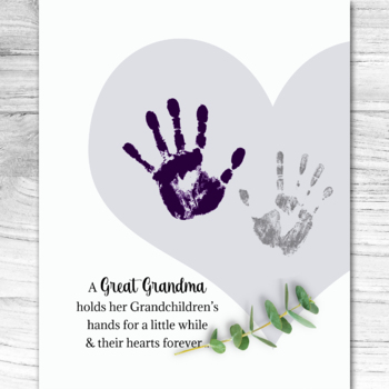 Grandma Gift, Gifts for Grandma From Grandkids, Nana Gift, DIY Gift From  Kids, Handprint Art, Mother's Day Gift, Flower Handprint Keepsake (Instant  Download) 