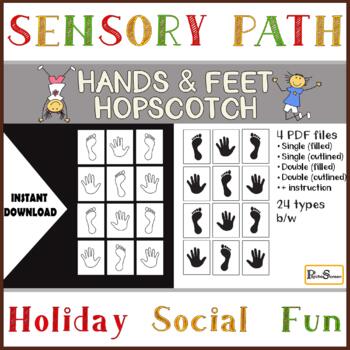 Preview of HANDS & FEET Hopscotch • The best game for the kids • DIY product • Printable