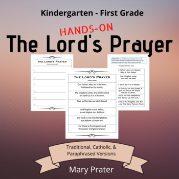 The Lord's Prayer Hands-On Craft by The Kinderlady | TPT