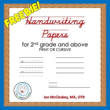 Preview of HANDWRITING PAPER: Free Adapted Handwriting and Classroom Paper for Elementary
