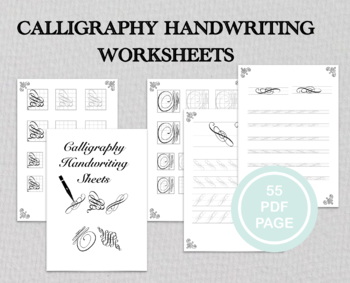 Preview of HANDWRITING SHEETS | Calligraphy Practice Sheets | Modern | Handwriting