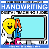 HANDWRITING Teaching Slides: SET 5 ENDING BLENDS AND R-CON