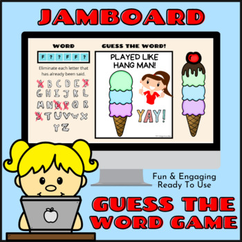 Preview of Guess The Word! - Ice Cream HANG MAN! FUN & Engaging Jam Board Game!