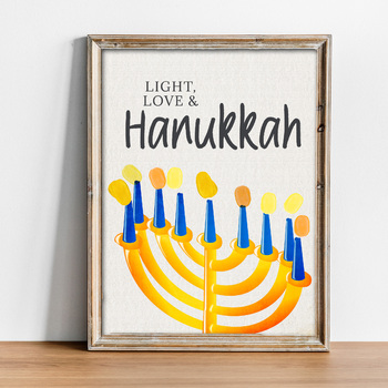 Preview of HANUKKAH ACTIVITY, JEWISH CRAFTS FOR KIDS, DIY FINGERPRINT ART, HOMESCHOOL PRINT