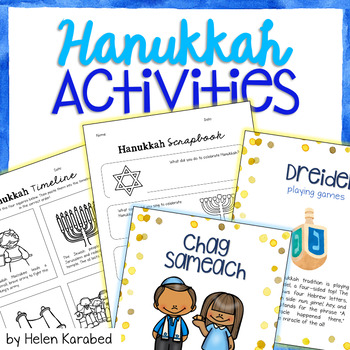 Preview of HANUKKAH Lesson, Booklet, Activities, Photo Slideshow and Posters BUNDLE
