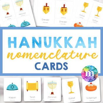 Preview of HANUKKAH Nomenclature Cards Montessori Printable Resources