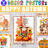 HAPPY Autumn Fall Posters Holiday Seasonal Classroom Decor