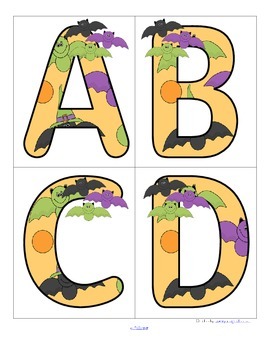 halloween bats alphabet free by kidsparkz teachers pay