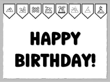 HAPPY BIRTHDAY! Mountains Bulletin Board Kit by Anisha Sharma | TPT