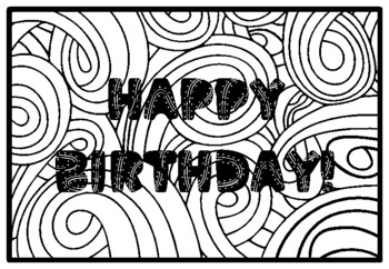 HAPPY BIRTHDAY! Mountains Coloring Pages by Anisha Sharma | TpT