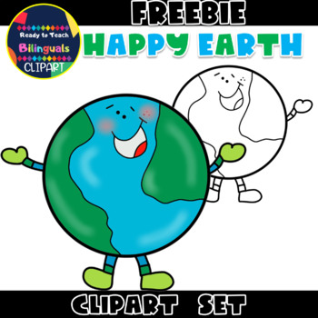 Preview of HAPPY EARTH FREEBIE - Clip Art Set