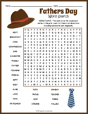 HAPPY FATHER'S DAY Word Search Puzzle Worksheet Activity