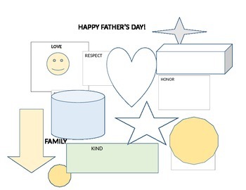 Preview of HAPPY FATHER'S DAY GEOMETRIC ART PAGE