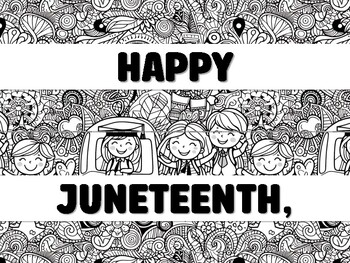 Preview of HAPPY JUNETEENTH, SECOND GRADERS! Grade 2 Bulletin Board Decor Kit