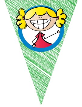 HAPPY KIDz Classroom Decor - Triangle Banners, Create A Banner