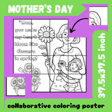 HAPPY MOTHER'S DAY COLLABORATIVE COLORING POSTER WITH QUOTE