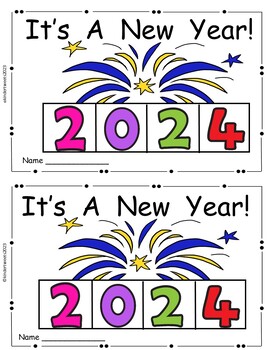 Preview of HAPPY NEW YEAR 2024  EMERGENT READER ACTIVITIES
