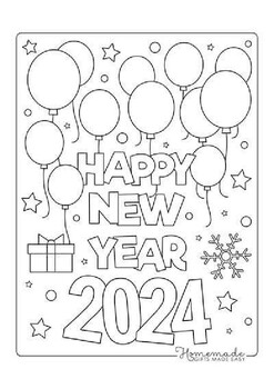 Preview of HAPPY NEW YEAR COLORING BOOK