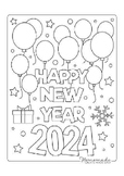 HAPPY NEW YEAR COLORING BOOK