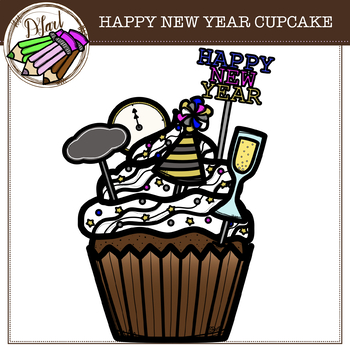 Preview of HAPPY NEW YEAR CUPCAKE {free}