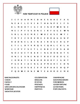Preview of HAPPY NEW YEAR IN POLAND: A CULTURAL WORD SEARCH