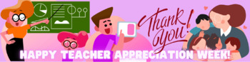 Preview of HAPPY TEACHER APPRECIATION ANIMATED BANNER | GOOGLE HEADER | GOOGLE CLASSROOM