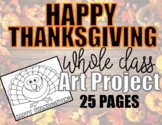 HAPPY THANKSGIVING COLLABORATIVE ART: JUST PRINT & COLOR