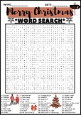 HARD MERRY CHRISTMAS WORD SEARCH Puzzle Middle School Fun 