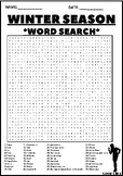 HARD WINTER SEASON WORD SEARCH Puzzle Middle School Fun Ac