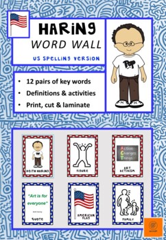 Preview of HARING Word Wall - US Spelling 