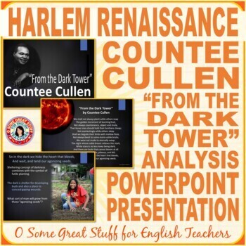 Preview of Countee Cullen "From the Dark Tower" Poetry Analysis Presentation