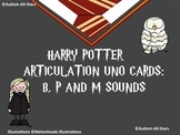 HARRY POTTER ARTICULATION UNO CARDS: B, P AND M
