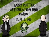 HARRY POTTER ARTICULATION UNO CARDS: K and G sounds!