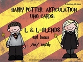 HARRY POTTER ARTICULATION UNO CARDS: L and L-Blend sounds!