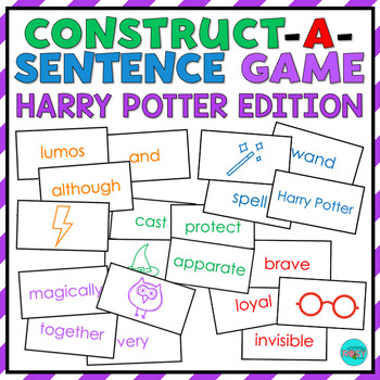 Preview of HARRY POTTER Parts of Speech Game | Sentence Building Cards