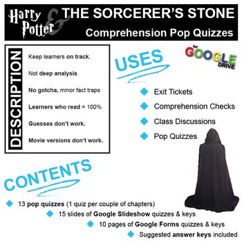 detectie duidelijkheid gebroken HARRY POTTER & SORCERER'S STONE Pop Quiz Comprehension Exit Tickets  (Digital)