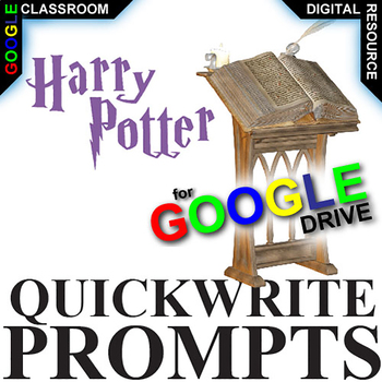 Preview of HARRY POTTER & SORCERER'S STONE Quickwrite Journal DIGITAL Writing Questions