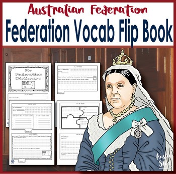 Preview of Australian Federation Vocabulary Flip Book