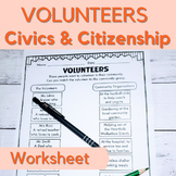 HASS Civics and Citizenship Volunteers Worksheet