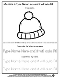 HAT - Name Tracing & Coloring Editable - #60CentFinds 1 Pg *sp1