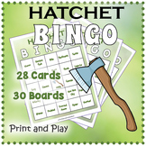 HATCHET BINGO GAME - Novel Study Supplement With Boards & 