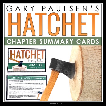 Preview of Hatchet Chapter Summaries - Plot Summary Cards for Gary Paulsen's Novel