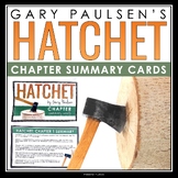 Hatchet Chapter Summaries - Plot Summary Cards for Gary Pa