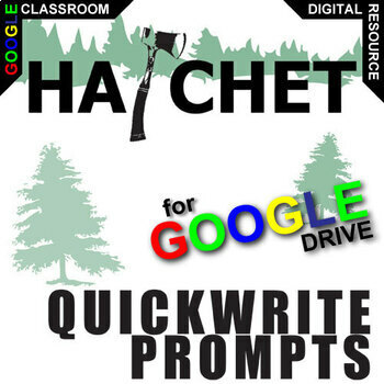 Preview of HATCHET Activity - Quickwrite Writing Journal Questions DIGITAL Intro Bellringer