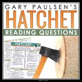 Hatchet Questions - Comprehension and Analysis Reading Cha